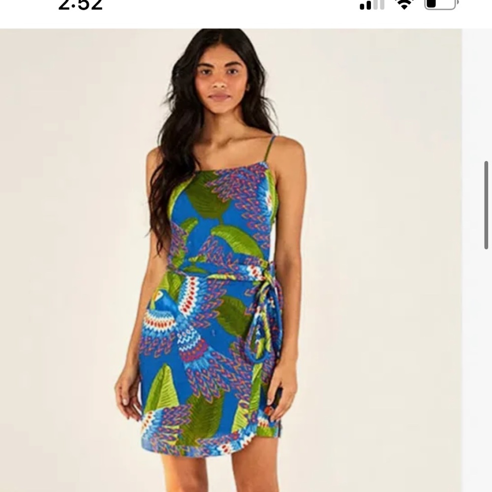 Farm rio blue mcaw mini dres new with tags